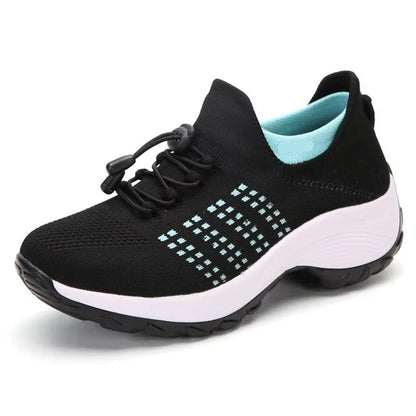 2023 New Cross-Border plus Size High Elasticity Breathable Shoes Trendy Lightweight Socks Sports Women'S Shoes Summer Flats