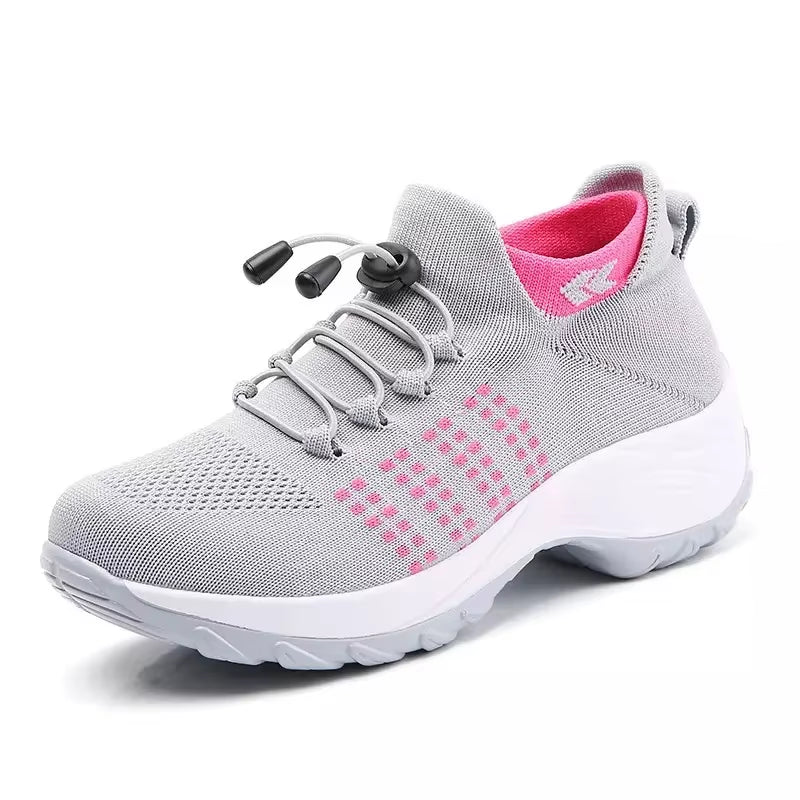 2023 New Cross-Border plus Size High Elasticity Breathable Shoes Trendy Lightweight Socks Sports Women'S Shoes Summer Flats